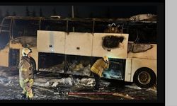 Esenler’de yolcu otobüsü alev alev yandı