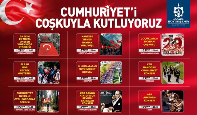 Cumhuriyet’in 101. yılı doya doya kutlanacak