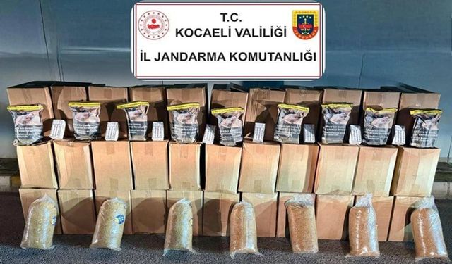 Kocaeli'de 1 milyon lira değerinde kaçak tütün ele geçirildi!