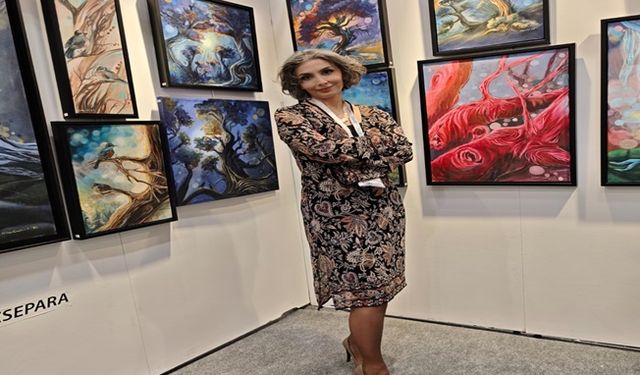 Kocaelili Sanatçı Çilem Coşkun Kesepara, ArtContact İstanbul Fuarı’nda Büyük İlgi Gördü