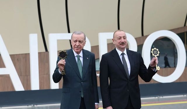 Cumhurbaşkanı Erdoğan, Azerbaycan'ın Laçın Havalimanı açılışında