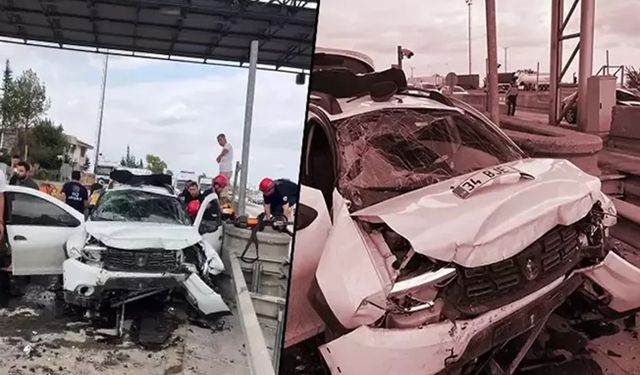 Otoyol gişesinde feci kaza: 1 ölü, 4 yaralı