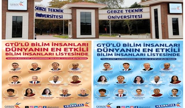 GTÜ’lü Akademisyenler Dünyanın En Etkili Bilim İnsanları Listesinde