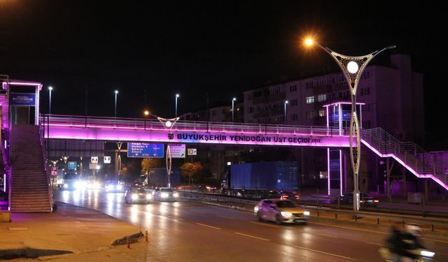 Kocaeli’de Üstgeçitler ve Valilik Kompleksi Meme Kanseri Farkındalığı İçin Pembe Işıklarla Aydınlatıldı