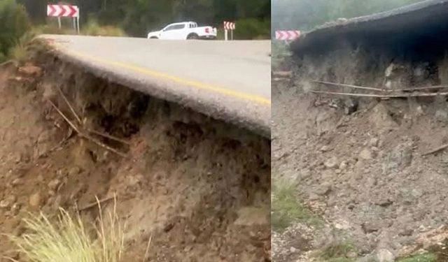Antalya Çıralı’da heyelan: Yol tek şeride düştü!
