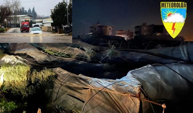 Antalya Kumluca’da hortum ev ve seralarda hasara yol açtı