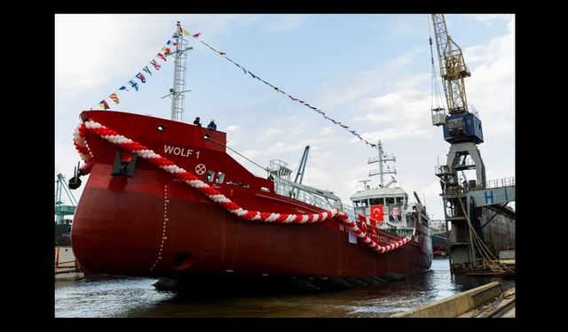 İlk sıfır emisyonlu tanker "WOLF 1" denize indirildi