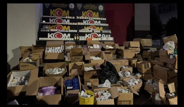 Adana’da kaçak depo baskını: 1 milyondan fazla ilaç ele geçirildi