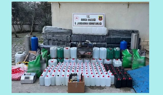 Bursa’da kaçak ve sahte alkol üretim tesisine operasyon