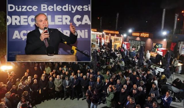 Düzce Belediye Başkanı Özlü "Kokoreççiler Çarşısı"nı hizmete açtı
