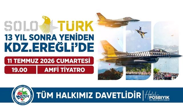 SOLOTÜRK 13 yıl sonra yeniden Ereğli semalarında
