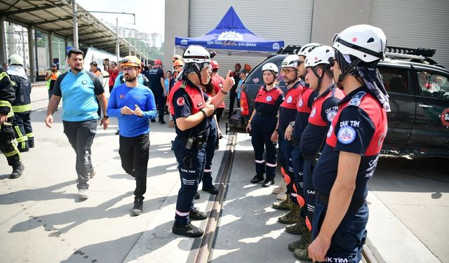 ÇAK-TİM’den başarılı tren kazası tatbikatı