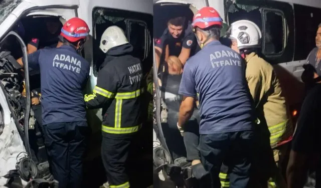 Servis minibüsü ile tır çarpıştı: 1 ölü 14 yaralı