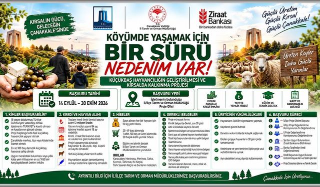 Çanakkale’de Küçükbaş Hayvancılığa Dev Destek