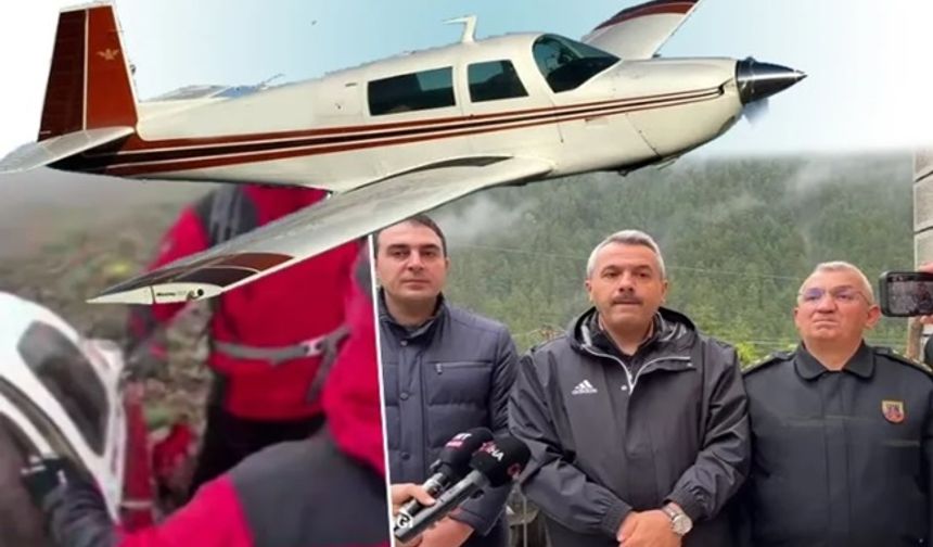 Rize-Erzurum sınırında düşen uçak bulundu