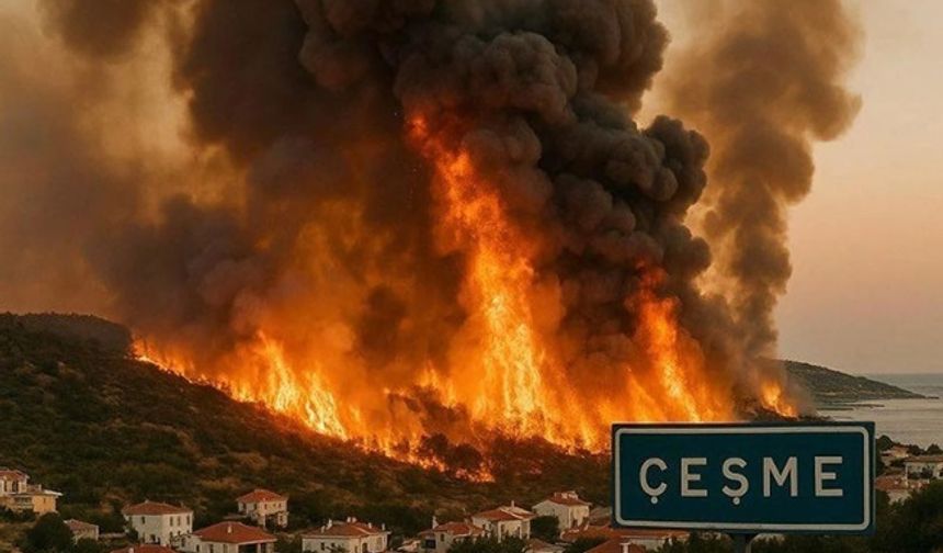 Çeşme’de orman yangını büyüyor: Üç mahalle tahliye edildi, otoyol trafiğe kapatıldı