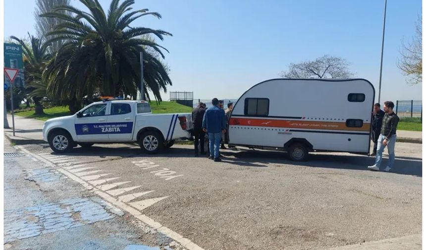 İstanbul Maltepe’de karavanlara sıkı denetim!