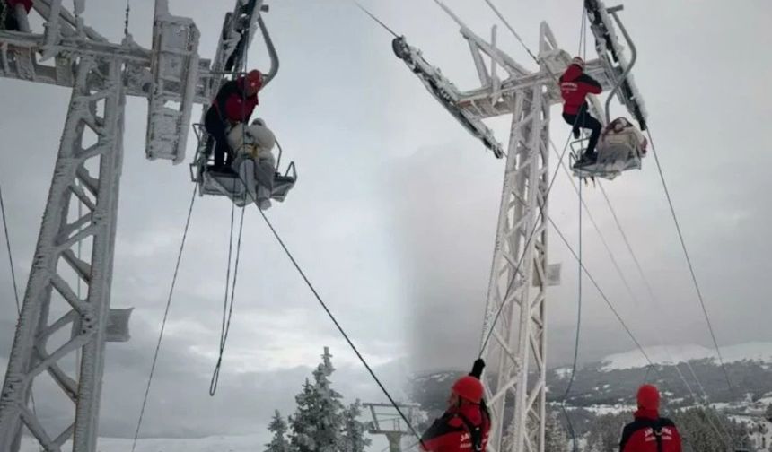 Uludağ’da telesiyej arızası: Yolcular mahsur kaldı