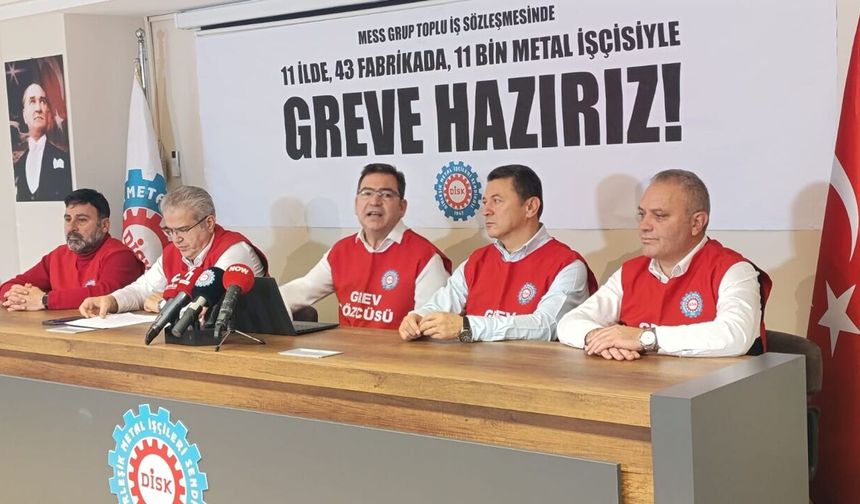Birleşik Metal-İş 30 Ocak’ta 9 fabrikada greve gidiyor