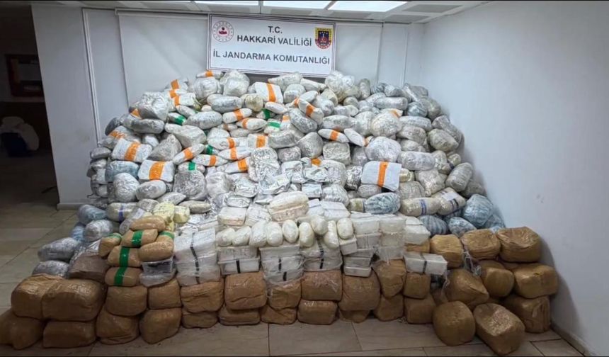 Yüksekova’da  860 Kilogram Uyuşturucu Ele Geçirildi