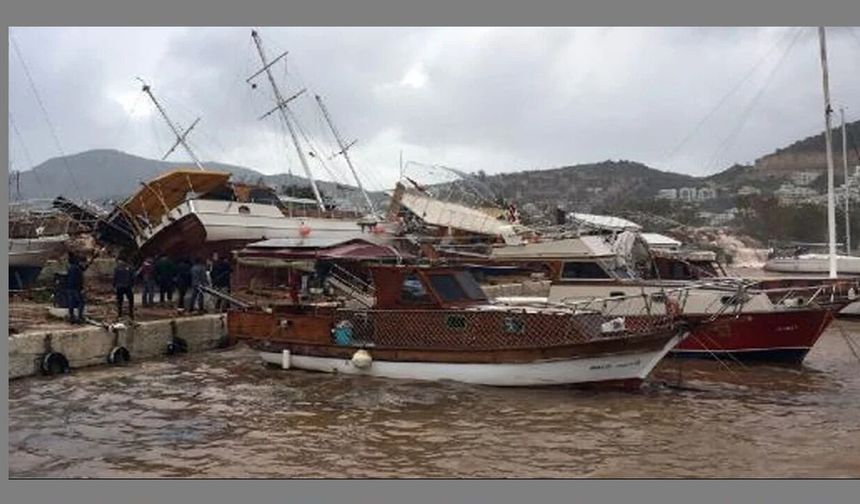 Kaş–Kumluca arasında fırtına uyarısı