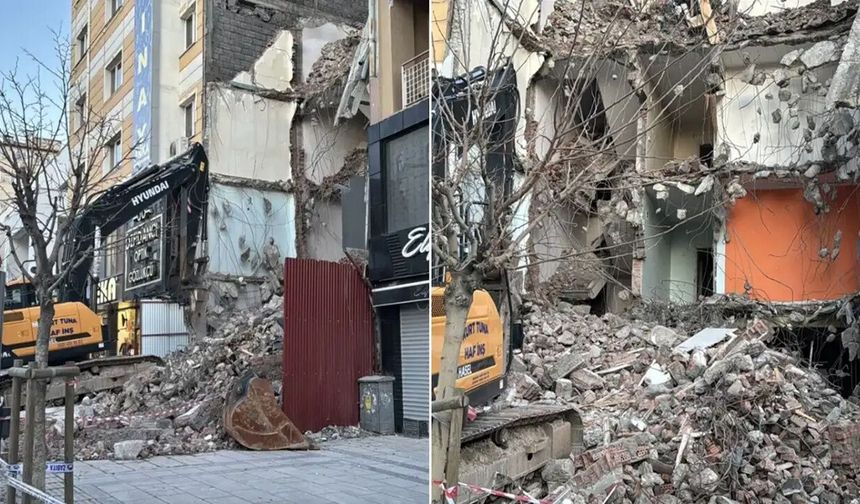 Sivas’ta yıkım çalışmasında hasar: 21 daire tahliye edildi