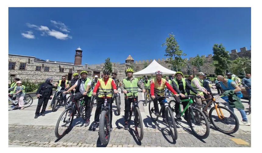 Erzurum'da sağlıklı gelecek için pedallar çevrildi