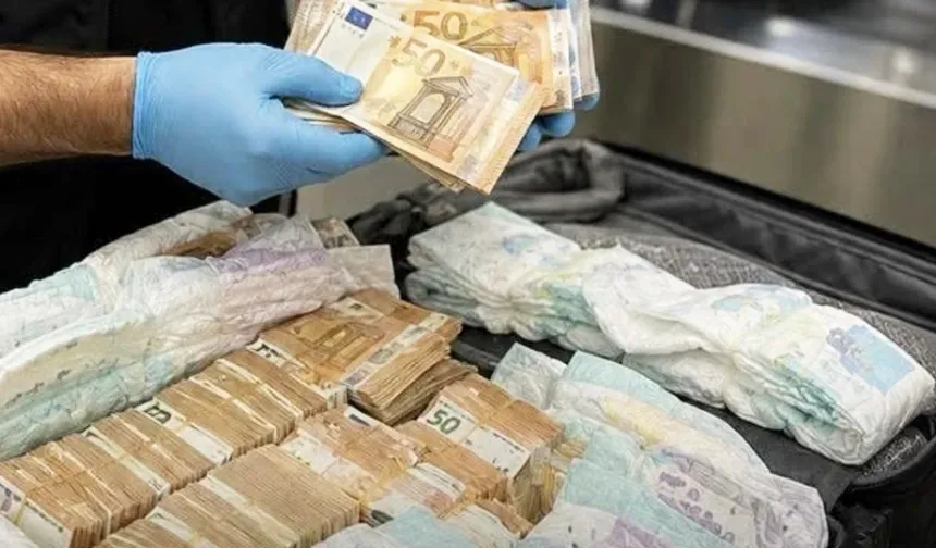 Bebek bezlerinin içinden 381 bin avro çıktı