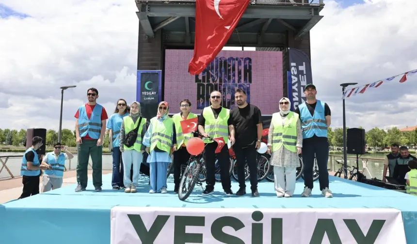 Çorum’da pedallar sağlıklı yaşam için çevrildi