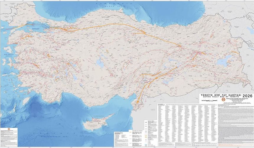 Türkiye Diri Fay Haritası 13 Yıl Sonra Güncellendi: Diri Fay Sayısı 700’e Yükseldi