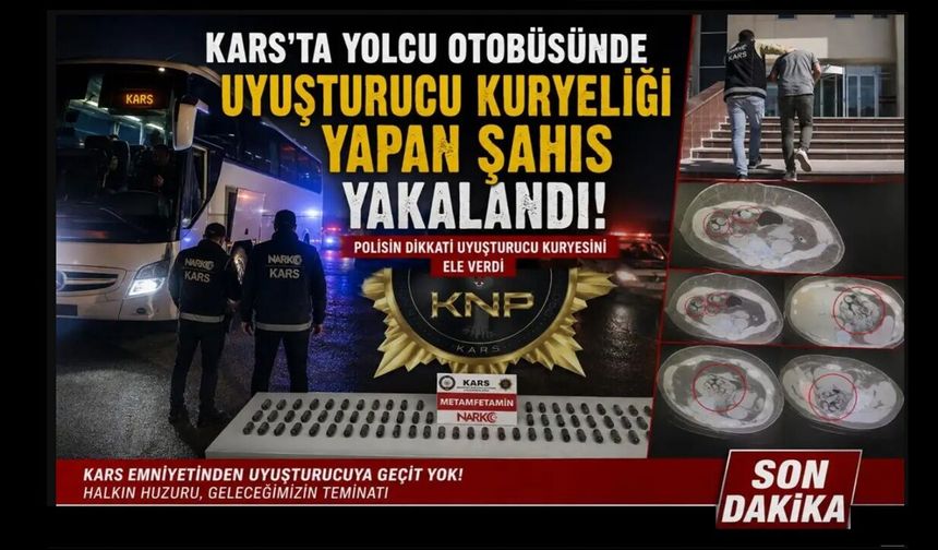 Yolcu otobüsünde uyuşturucu kuryeliği yapan şahıs yakalandı