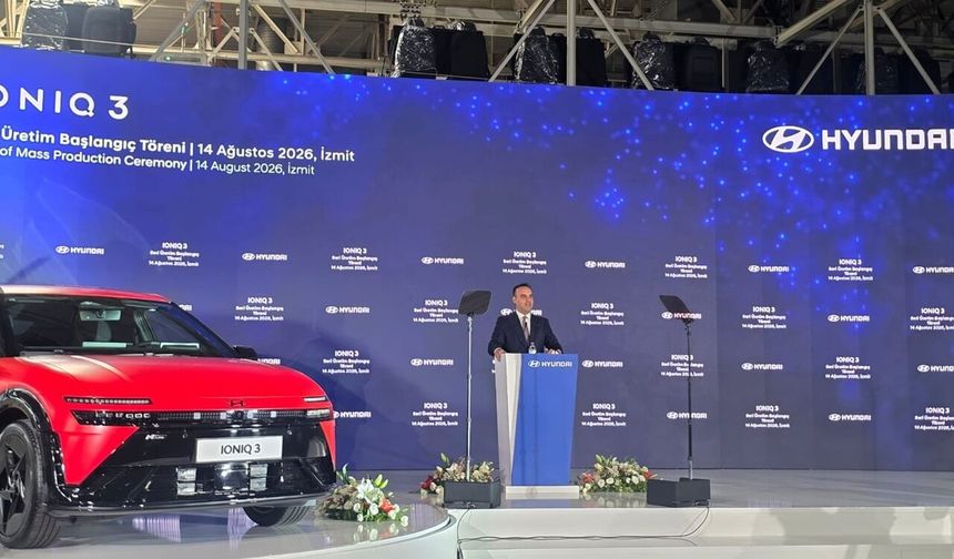 Elektrikli otomobilde Kocaeli imzası! IONIQ 3 üretime başladı