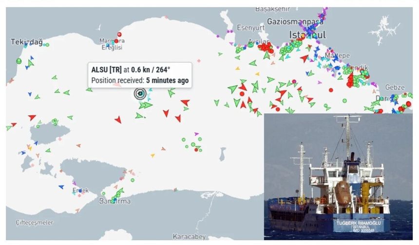 Marmara Denizi’nde Gemi Kazası: On Mürettebatlı Kuru Yük Gemisi Battı