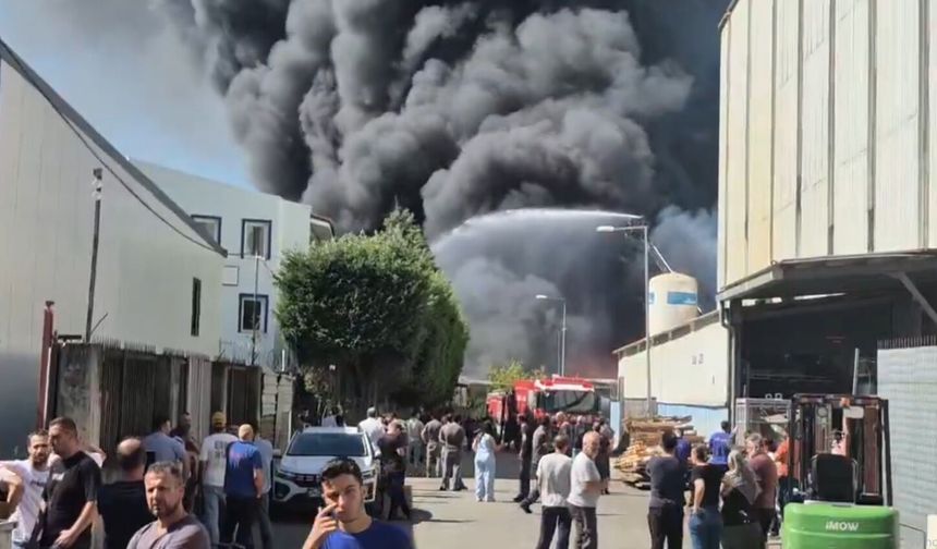 Tuzla Deri Sanayi Sitesi’nde korkutan yangın! Alevler çevreye sıçradı
