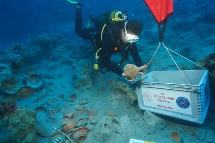 Antalya Adrasan Açıklarında 2100 Yıllık Batık Gün Yüzüne Çıkarıldı